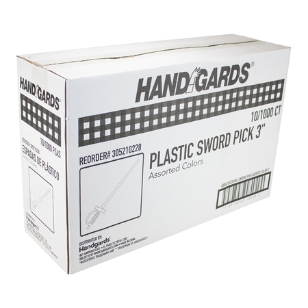 HANDGARDS Handgards 3" Assorted Color Plastic Sword Pick, PK1000 305210228